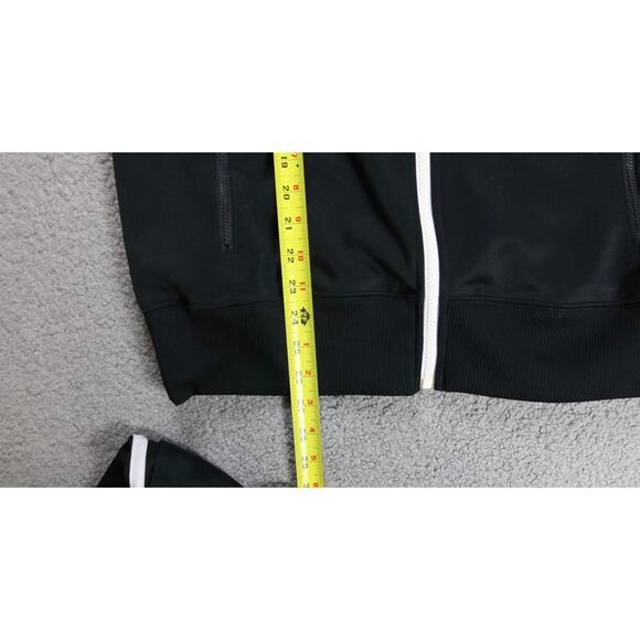 Vintage Nike Mens Tracksuit Large Black White Swoosh Warmup Suit  Gray Tag - Picture 13 of 13